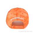 Casquette d&#39;extérieur camouflage numérique orange avec broderie simple